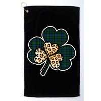 Leopard Shamrocks Clover Golf Towel