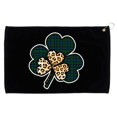 Leopard Shamrocks Clover Grommeted Golf Towel