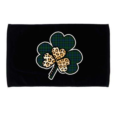 Leopard Shamrocks Clover Microfiber Hand Towel