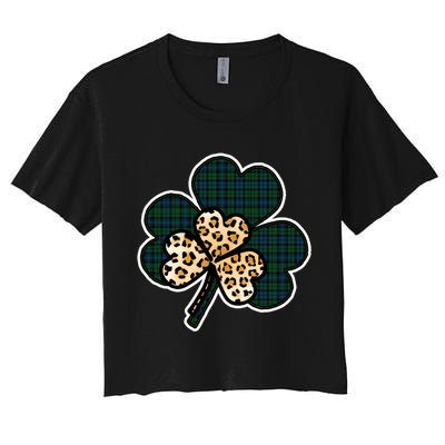 Leopard Shamrocks Clover Crop Top