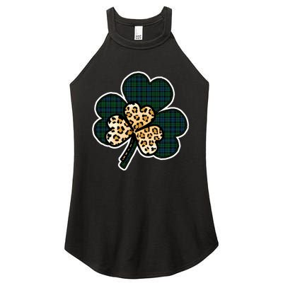 Leopard Shamrocks Clover Women's Perfect Tri Rocker Tank