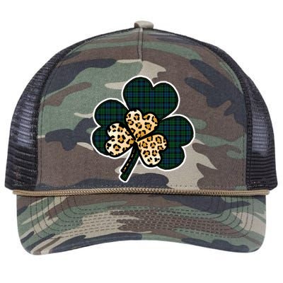 Leopard Shamrocks Clover Retro Rope Trucker Hat Cap