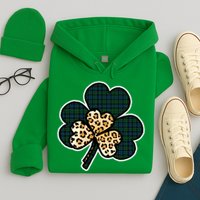 Leopard Shamrocks Clover Hoodie