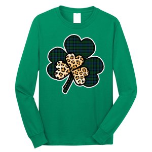 Leopard Shamrocks Clover Long Sleeve Shirt