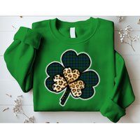 Leopard Shamrocks Clover Sweatshirt