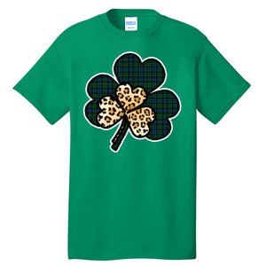 Leopard Shamrocks Clover Tall T-Shirt