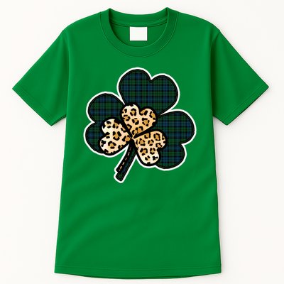 Leopard Shamrocks Clover Tall T-Shirt