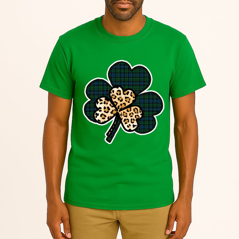Leopard Shamrocks Clover Tall T-Shirt