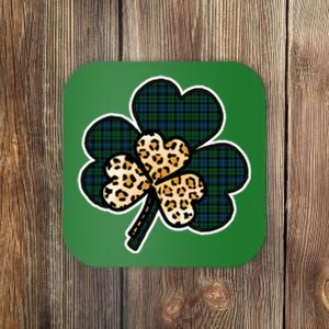 Leopard Shamrocks Clover Coaster