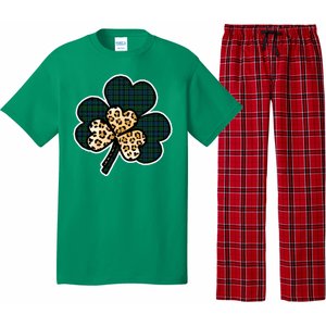 Leopard Shamrocks Clover Pajama Set