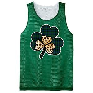 Leopard Shamrocks Clover Mesh Reversible Basketball Jersey Tank