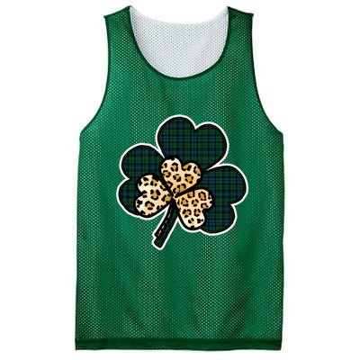 Leopard Shamrocks Clover Mesh Reversible Basketball Jersey Tank