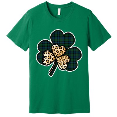 Leopard Shamrocks Clover Premium T-Shirt