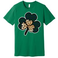 Leopard Shamrocks Clover Premium T-Shirt