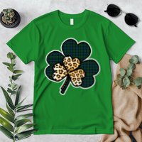 Leopard Shamrocks Clover Premium T-Shirt