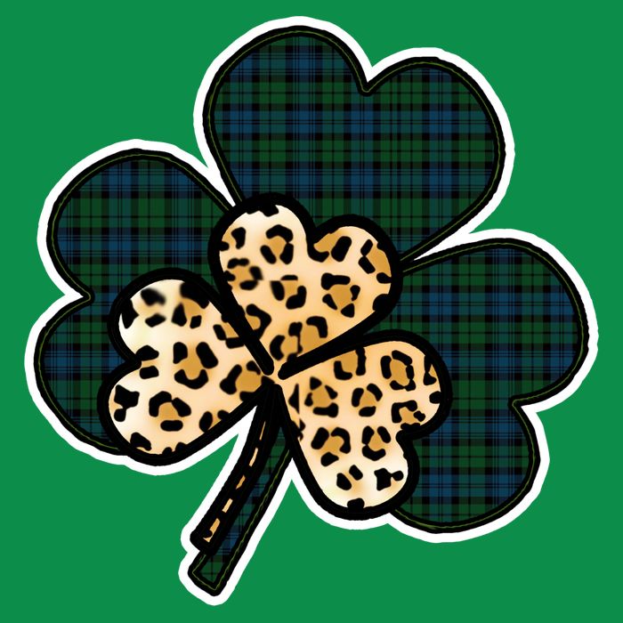 Leopard Shamrocks Clover Premium T-Shirt