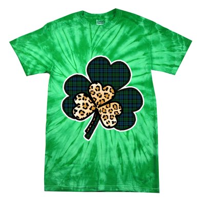Leopard Shamrocks Clover Tie-Dye T-Shirt