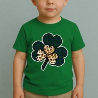 Leopard Shamrocks Clover Toddler T-Shirt