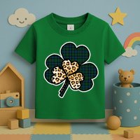 Leopard Shamrocks Clover Toddler T-Shirt