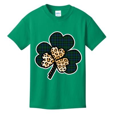 Leopard Shamrocks Clover Kids T-Shirt