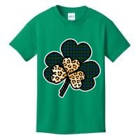 Leopard Shamrocks Clover Kids T-Shirt