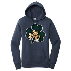 Leopard Shamrocks Clover Women's Pullover Hoodie