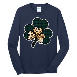 Leopard Shamrocks Clover Tall Long Sleeve T-Shirt