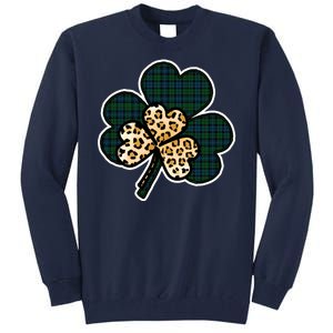 Leopard Shamrocks Clover Tall Sweatshirt