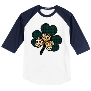 Leopard Shamrocks Clover Baseball Sleeve Shirt