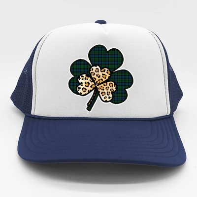 Leopard Shamrocks Clover Trucker Hat