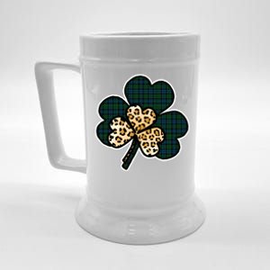 Leopard Shamrocks Clover Beer Stein