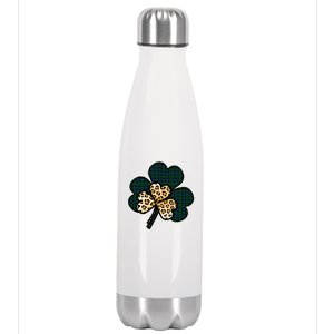 Leopard Shamrocks Clover Stainless Steel Insulated Water Bottle