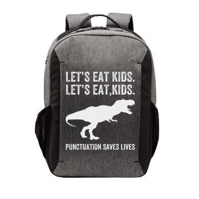 LetS Eat Punctuation Saves Lives Grammar Funny Dino Vector Backpack