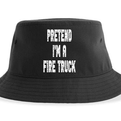 Lazy Easy Pretend I'm A Fire Truck Party Halloween Costume Sustainable Bucket Hat