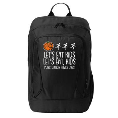 Lets Eat Punctuation Saves Lives Lazy Halloween Costume City Backpack