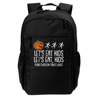 Lets Eat Punctuation Saves Lives Lazy Halloween Costume Daily Commute Backpack