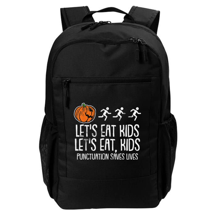 Lets Eat Punctuation Saves Lives Lazy Halloween Costume Daily Commute Backpack