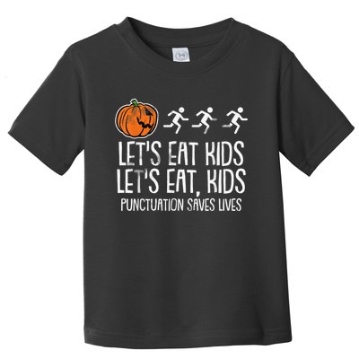 Lets Eat Punctuation Saves Lives Lazy Halloween Costume Toddler T-Shirt