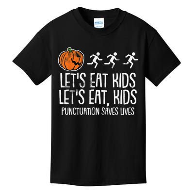 Lets Eat Punctuation Saves Lives Lazy Halloween Costume Kids T-Shirt