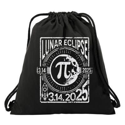 Lunar Eclipse Pi Day 2025 Lunar Eclipse Lovers Drawstring Bag
