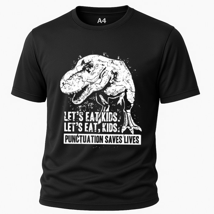 Lets Eat Punctuation Saves Lives Cooling Performance Crew T-Shirt