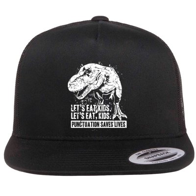 Lets Eat Punctuation Saves Lives Flatbill Hat