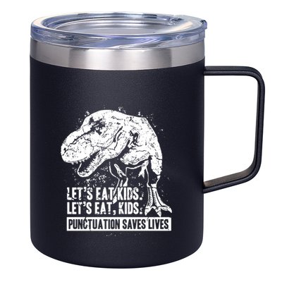 Lets Eat Punctuation Saves Lives 12oz Stainless Steel Coffee Mug