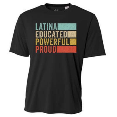 Latina Educated Powerful Proud Cooling Performance Crew T-Shirt