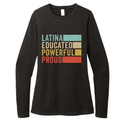 Latina Educated Powerful Proud Womens CVC Long Sleeve Shirt