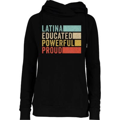 Latina Educated Powerful Proud Womens Funnel Neck Pullover Hood