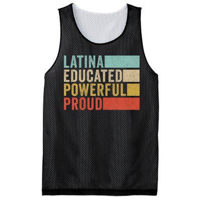 Latina Educated Powerful Proud Mesh Reversible Basketball Jersey Tank