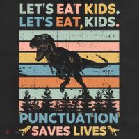 LetS Eat Punctuation Saves Lives Funny Grammar Dino Gift Adult Drive Performance Visor