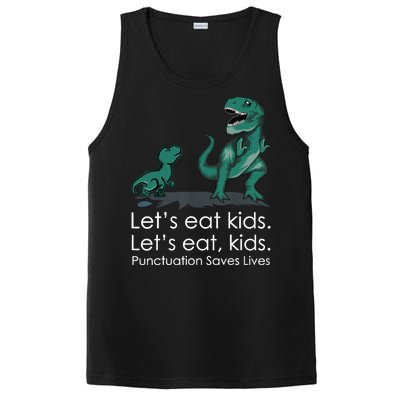 Lets Eat, Punctuation Saves Lives Funny Grammar Teacher PosiCharge Competitor Tank