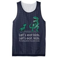 Lets Eat, Punctuation Saves Lives Funny Grammar Teacher Mesh Reversible Basketball Jersey Tank